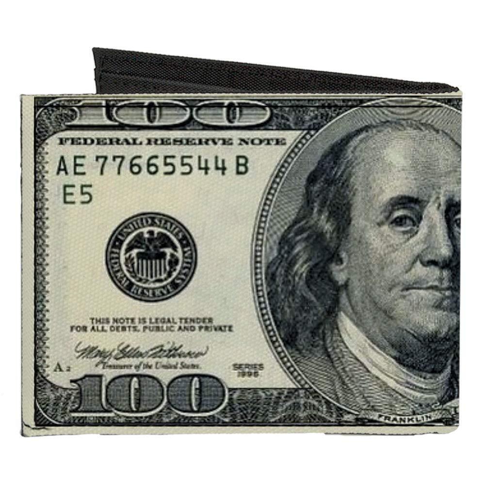 5926 Standard Canvas Bifold Wallet Money, 4.0" x 3.5" - Picture 2 of 5